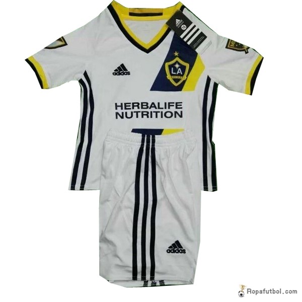 Camiseta Los Angeles Galaxy Niños Replica Segunda Ropa 2016/17 Blanco